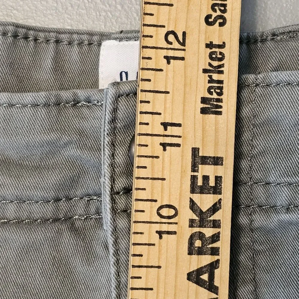 GAP Flex Cargo Shorts Flat Front Pockets Casual Vintage Wash Green 36* (*Tag 34)